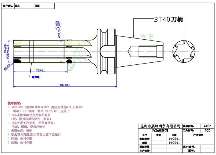 BT型成型刀